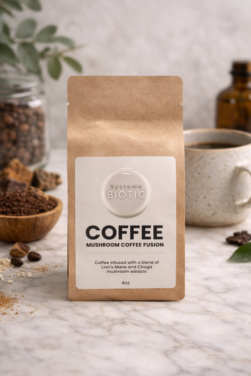 Mushroom Coffee Fusion - Lion’s Mane & Chaga 4oz